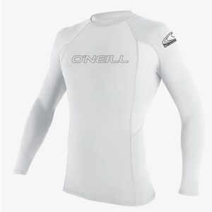 O’NEILL White Swim Surf Top Mens Medium M Compression Fit EUC $50